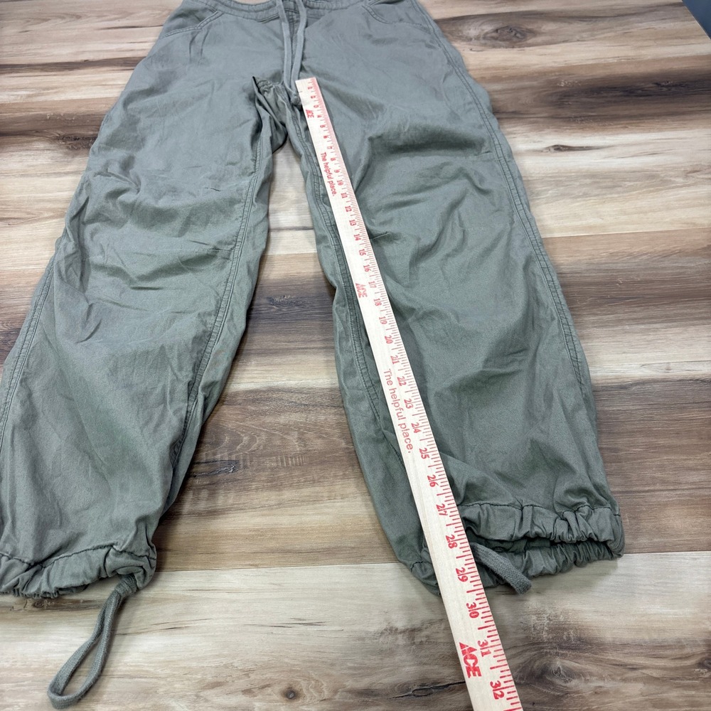 Hollister Parachute Pants Men Small Baggy Gorpcore Cotton Relaxed Olive Green - Picture 6 of 9